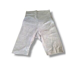 Lululemon White Gray Align High Rise Shorts - Size 6